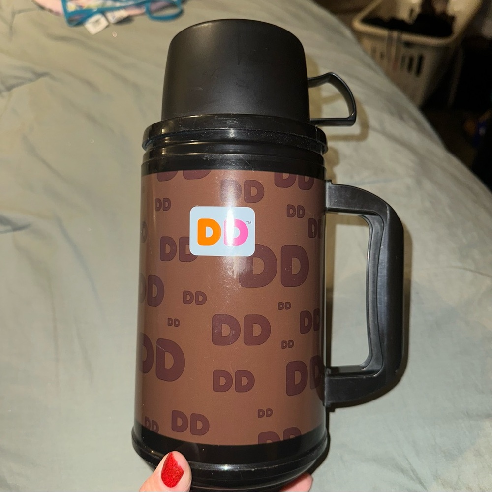 Dunkin Donuts 32oz Whirley Thermos Travel‎ Mug- Cup Is Included
